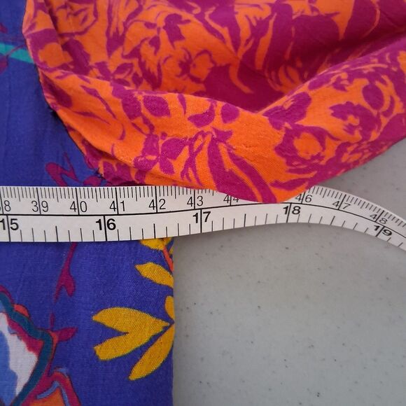 Soft Surrounding Multicolor Multi-print Button Front Shirt w/Embroidery Size M - Picture 9 of 10